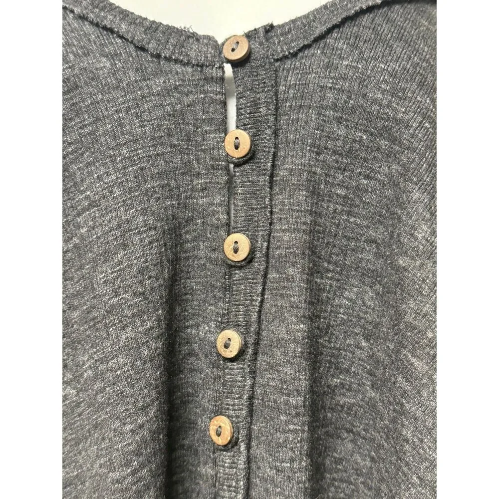 FREE PEOPLE We The Free Dream Weaver Tank Coconut Shell Buttons, Sz S